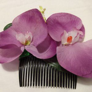 🌹Handmade🌹 Orchid Flower Hair Comb-3